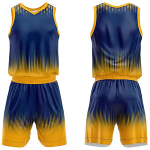 Uniforme de Baloncesto Personalizable Hecho en Pakistán, Conjunto de Verano Transpirable con Camiseta Estampada y Pantalones Cortos Sublimados, 100% Alta Calidad - Product Image 1