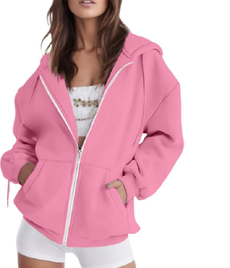 Sweat à capuche oversize pour femme avec impression en relief, style décontracté, épaules tombantes, streetwear, fabriqué au Bangladesh pour l'été et l'hiver - Product Image 1