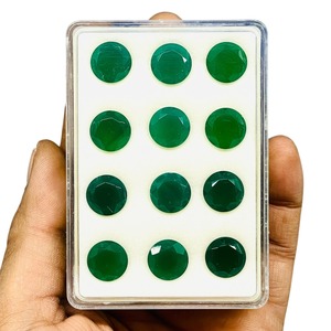 Pierres précieuses en onyx vert naturel, taille ronde, 12 mm, pierres en onyx vert en vrac, prix de gros, lot en vrac pour la fabrication de bijoux - Product Image 6