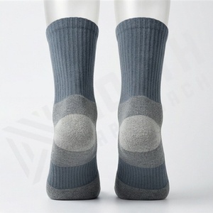 Crew <b>Socks</b> Geometric Pattern Breathable Running <b>Socks</b> for Adults Spring Season Standard Thickness Knitted Cotton <b>Polyester</b> - Product Image 2