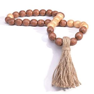 Décoration murale moderne en perles de bois faites à la main avec pompon, amovible, écologique et légère, idéale pour Diwali, vente en gros - Product Image 6