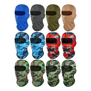 Masque facial en balaclava camouflage unisexe, style sportif pour adultes, utilisation quatre saisons, impression par transfert thermique, 100% polyester - Product Image 5