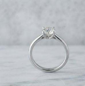 Vintage Trendy Oval CZ Solitaire <b>Ring</b> Channel Setting <b>Women</b> 925 Silver Plated Lab Created Third Party Certified <b>Promise</b> - Product Image 3