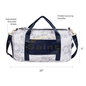 Bolsas de Deporte Ligeras de Poliéster al por Mayor para Hombre y Mujer, Bolsa Deportiva con Estampado de Mármol, Estilo Casual, Cierre de Cremallera - Product Image 2