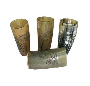 Vaso Cuadrado de Cuerno de Buey/Búfalo Pulido Hecho a Mano en India, Duradero, Multicolor, para Chupitos, Fuegos Artificiales, Cerveza, Sidra, con Diseño de Animales - Product Image 6