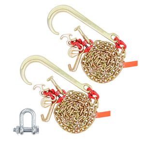 2 Pezzi Catena di Traino con Gancio a J G80 da 5/16'' x 6FT, Gancio a Grappolo RTJ con Gambo Lungo 15'', Carico di Lavoro 5400 Libbre, Modello 2022 - Product Image 3