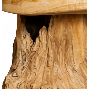 Pouf ARTERRA de luxe, durable, écologique, au design rustique, pour hôtel, appartement, entrepôt, fait main en racine de teck, tabouret champignon - Product Image 2
