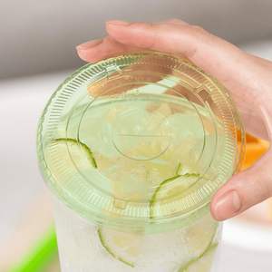 Vasos Desechables Grandes de PLA de 300 ml, Transparentes, Ecológicos, Compostables, Biodegradables, a Base de Plantas, para Bebidas Frías, a Prueba de Fugas, Libres de BPA, Reciclables BPI - Product Image 2