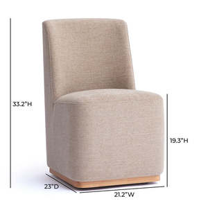 Modern Upholstered Dining <b>Chair</b> Wooden Base Side <b>Chair</b> Fabric Dining Seat for Restaurant Hotel Home - Product Image 3