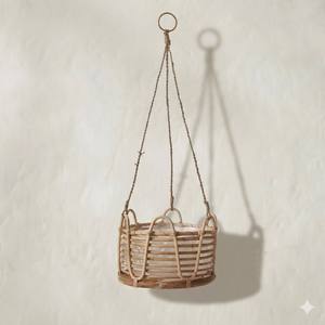 Cestas de mimbre para plantas, macetas decorativas para jardín, cestas para plantas verdes, macetas colgantes de ratán hechas a mano - Product Image 3