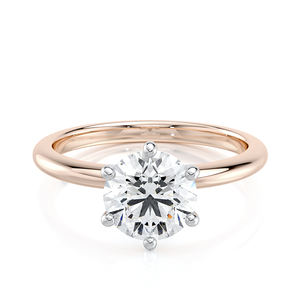 Anillo de Compromiso y Boda con Diamante Cultivado en Laboratorio, 1.50 CT, Oro Sólido de 14K, Chapado en Rodio, Certificado IGI, Corte Brillante, Seis Puntas - Product Image 6