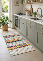 Best Modern Handmade Polyester Chenille Plaid Runner Door Mat & Area Rug Washable Bathroom Kitchen Mat Picnic Mat and Yoga Mat