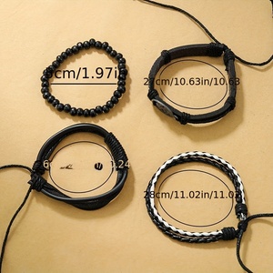 NW1446 Punk Leather Bracelets Men's Rhinestone Calendar Fashion Casual Quartz <b>Watch</b> - Product Image 3