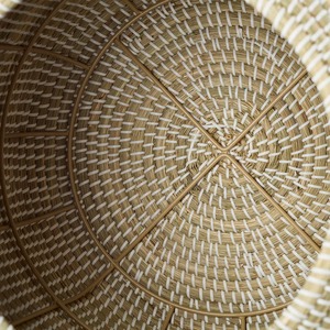 Round seagrass <b>basket</b> <b>with</b> <b>lid</b> Handmade Storage <b>Basket</b> Wholesale eco-friendly Made in Viet Nam - Product Image 4