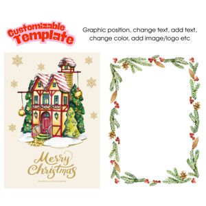 Cartes de Noël en papier personnalisées et simples avec un design créatif en ligne et une vaste bibliothèque de modèles - Product Image 4