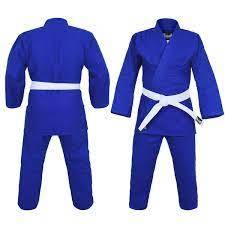 Kimono de Judo Azul para Adultos, Uniforme 100% Algodón Transpirable, Corte Regular, Unisex, Ropa de Artes Marciales - Product Image 6
