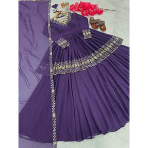 เสื้อปาร์ตี้สวยๆของผู้หญิงกับชุด lehenga & dupatta ที่หรูหราและมีสไตล์ - Product Image 1
