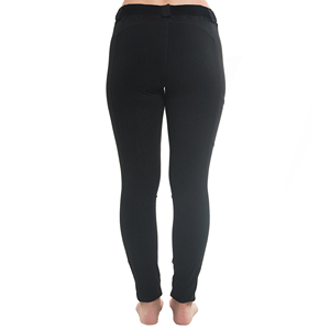 Women High Rise Slim Fit <b>Equestrian</b> Riding Tights Breathable Phone Pocket Black Polyester Comfortable Competition Sports - Product Image 2