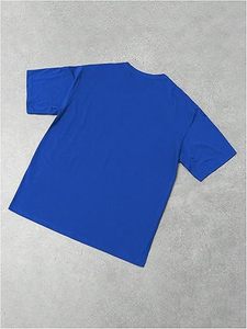 T-shirt bleu entièrement orné de strass pour homme, personnalisé avec des cristaux argentés, streetwear, fabricant OEM - Product Image 5