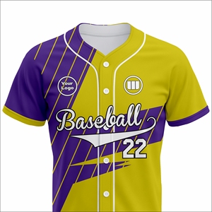 Custom Baseball Jersey Bulk Supplier Lightweight Breathable Performance Team Uniform Quick Dry Sportswear Autumn Summer V-neck - Product Image 4