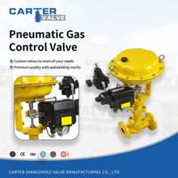 Vanne de régulation pneumatique pour gaz naturel WCB en acier inoxydable 304 à diaphragme à bride 4-20mA modulante pour brûleur de chaudière ANSI API OEM Personnalisée
