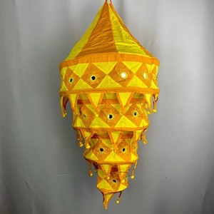 Traditional Cotton <b>Lampshade</b> Four-Storey Yellow <b>Orange</b> Lantern Decoration for Festival Yoga Bar Office Bedding Decor - Product Image 5