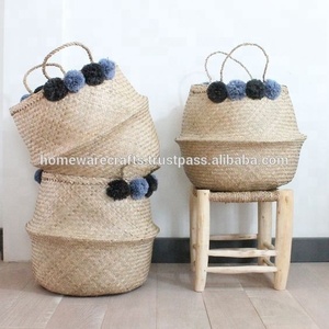 Foldable <b>Belly</b> Seagrass <b>Baskets</b>, Plant <b>Baskets</b>, Plant Pots, Home Storage Vietnam Natural Woven Home and Gardens Products - Product Image 4