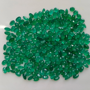 พลอยออนิกซ์สีเขียวธรรมชาติ รูปไข่ขนาด 7x5 มม. คุณภาพดีที่สุด พลอยหลวมที่ได้รับการรับรองสำหรับทำเครื่องประดับ จากร้านเรดเมาน์เทน เจมส์ - Product Image 5