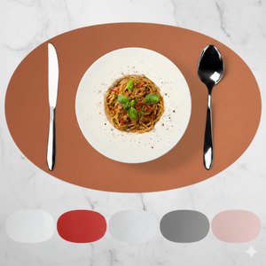 Nouveau Set de Table Tendance 2026 en Similicuir PU Lavable pour Événements Festifs et Maison – Napperons et Tapis Ovales de Luxe pour Table à Café et à Manger - Product Image 2