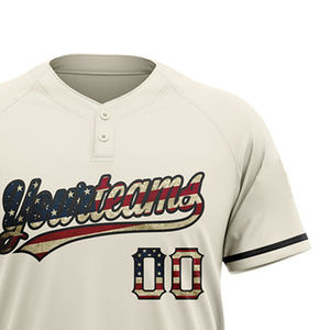 Nuevo Estilo, Venta al por Mayor, Precio Económico, Camisetas de Béisbol Cortas Unisex con Impresión por Sublimación, Dos Botones, Servicio OEM, Secado Rápido, Transpirables - Product Image 5