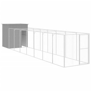 Casa para Perros de Acero Galvanizado Gris Claro, Muebles Elegantes para Mascotas - Product Image 2