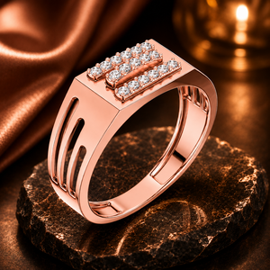 Yellow Gold Eternity Band <b>Ring</b> Triple Row Diamond <b>Ring</b> <b>Resizable</b> Classic Women Jewelry - Product Image 1