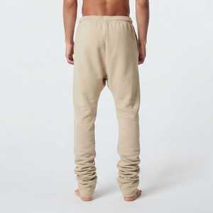 Pantalones de chándal de algodón polar para hombre, con cordón en la cintura, estilo casual, de largo completo, ajuste holgado, de tejido grueso, 460 GSM - Product Image 4