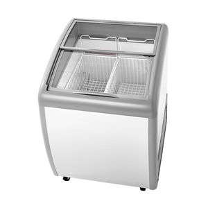 Congelatore mobile commerciale da 5,4 piedi cubi con cestello superiore, temperatura regolabile da -19 a 3°F, vetrina espositiva per gelati e frigorifero - Product Image 1