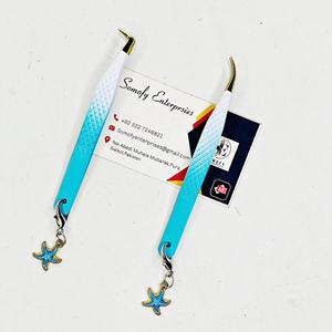 Nuevas Pinzas para Pestañas Somofy Enterprises, Profesionales, Hechas a Medida, de Acero Inoxidable, con Punta Suave de 10 mm y Ángulo de 90 Grados - Product Image 2