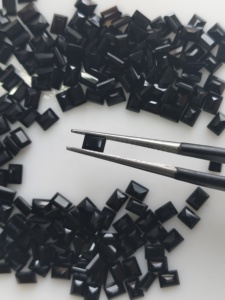 Onyx noir naturel, taille baguette 4x3MM, pierres précieuses de qualité supérieure pour la fabrication de bijoux - Product Image 1