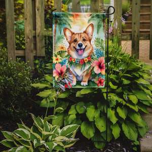 Corgi Luau multicolore jardin drapeau boîte aux lettres décoratif cour drapeau bannière pour Patio œuvre parterres de fleurs en taille pour cour jardin taille - Product Image 2