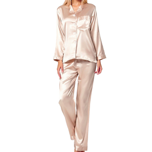 Pyjama en satin de soie pour femme avec boutons sur le devant, prix de gros, tenue de nuit, pyjama pour la vente en ligne - Product Image 1
