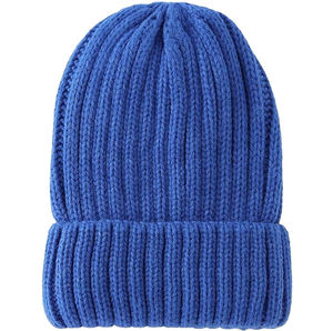 Gorro de punto jacquard cálido de invierno con logo personalizado, diseño de calavera y puño, de última tendencia y estilo, varios modelos de gorros de punto jacquard - Product Image 1