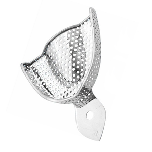 Plateau d'empreinte dentaire perforé en acier inoxydable pour mâchoire supérieure, petit format, instrument chirurgical pour des empreintes dentaires précises - Product Image 4