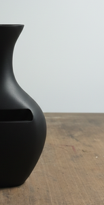 Luxury Hollow <b>Matte</b> Black Metal Vase Elegant Handcrafted Slim Neck Modern Home Decor <b>Table</b> Centerpiece Single Unit Only - Product Image 3