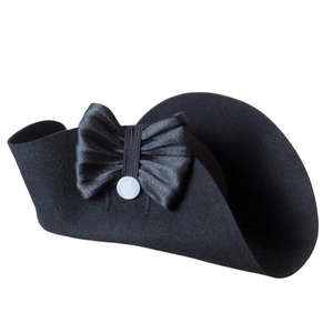 Chapeau de costume Napoléon Bicorne pour adultes, chapeau en laine pour uniforme Napoléon avec dentelle tressée argentée, Bicorne à prix abordable - Product Image 5