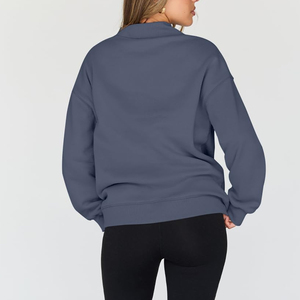 Sweat-shirt d'hiver décontracté doux et de haute qualité, personnalisable avec logo frontal, pour femme, 100 % coton molletonné gaufré et respirant - Product Image 2