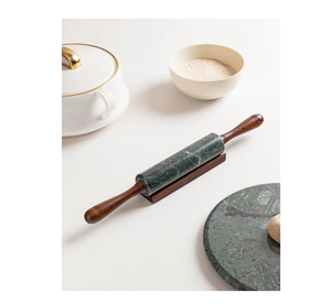 Marble <b>Rolling</b> Pin With Wooden Handle Nonstick Surface Dough Roller Custom Kitchen Organizer Baking <b>tool</b> At Best price - Product Image 5