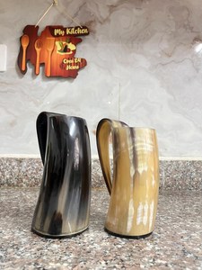 Most Selling Handmade Animal Style Drinking Horn Mug with Glossy Surface Portable for Parties & Events Viking drinking horn mug - Product Image 4