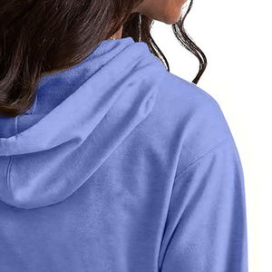 Sudadera con capucha corta de felpa francesa informal con logo personalizado 2026 para mujer, venta al por mayor, oversize, hombros caídos, estilo vintage - Product Image 6