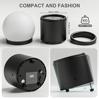 Projecteur U`King 6x8W RGBWA+UV IP65 étanche, alimenté par batterie, avec télécommande Wi-Fi et contrôle DMX, rechargeable pour scène