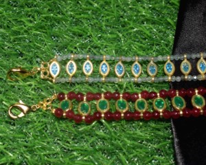 18K <b>Gold</b> Plated Brass Natural Green Onyx Bezel Setting Bohemian Style Unisex Handmade Luxury Gemstone <b>Beaded</b> <b>Bracelet</b> - Product Image 5