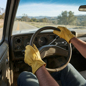 Goat Grain Leather Breathable Moisture-Wicking Anti-Cut Abrasion Resistant Industrial Work <b>Gloves</b> - Product Image 4