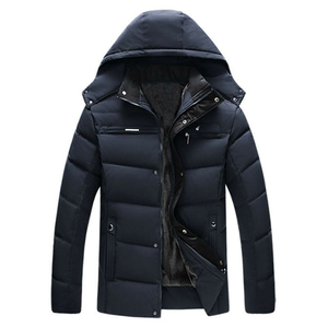High-Quality Classic Men's Puffer Jacket Luxury Winter Coat Cold-Proof OEM Bulk Sale Thick <b>Fleece</b> Lined Windproof <b>Zipper</b> - Product Image 3